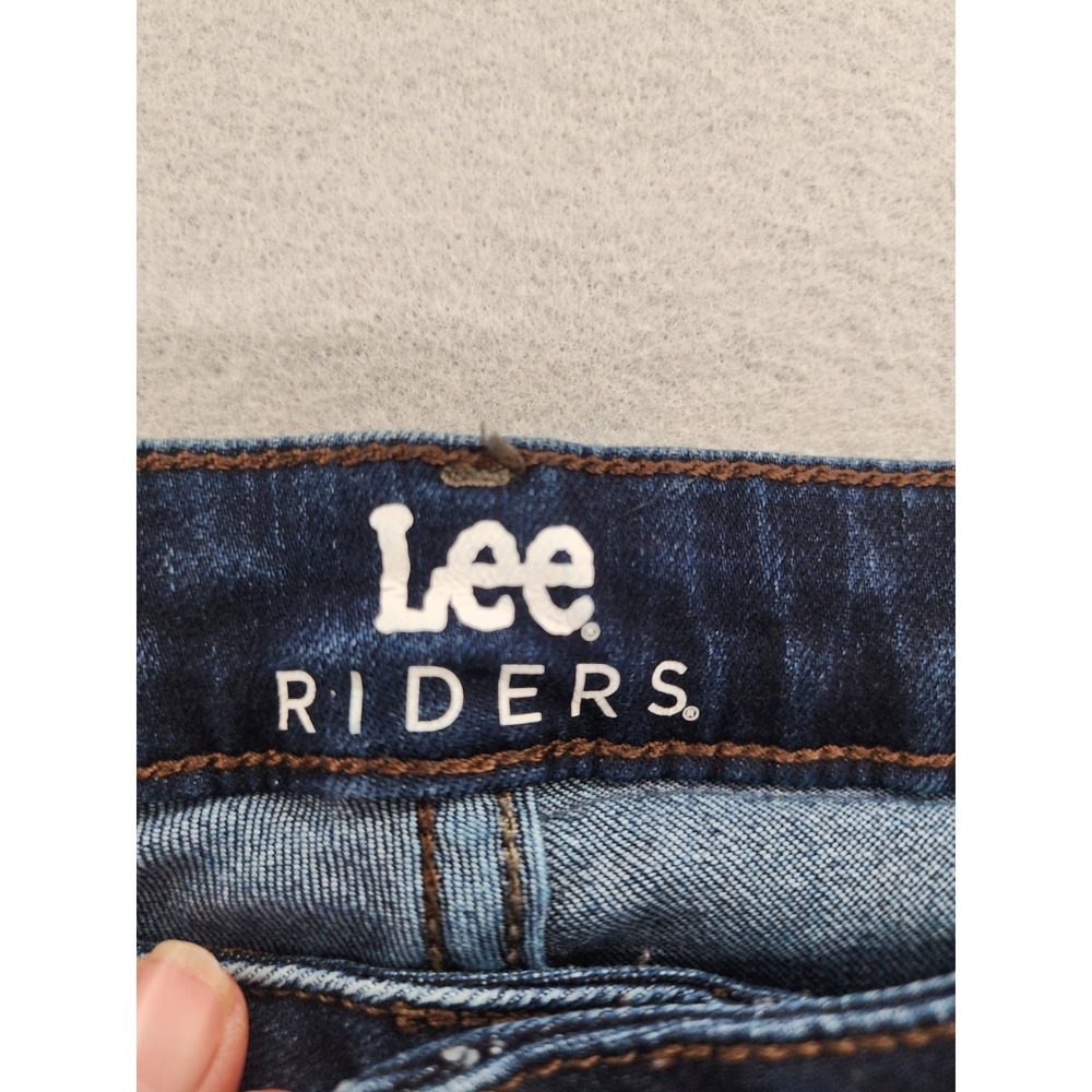 Lee Riders Womens Bootcut Jeans Dark Wash Indigo Stretch Denim Mid Rise Size 10 - Picture 2 of 12